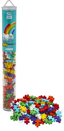 PLUS PLUS MÁS - Juego de construcción, PP4265, Arco Iris, 100 Piezas
