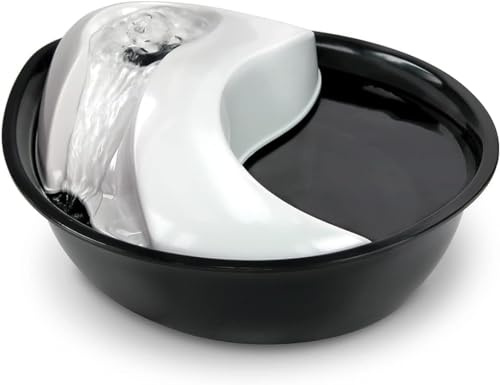 Pioneer Plastic RainDrop Pet Drinking Fountain | Flowing Water Design, Encourages Hydration, Easy to Clean, Durable Plastic Construction, Suitable for Cats and Dogs