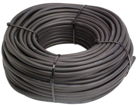 as - Schwabe Baustellenkabel, 50 m, extrem-robustes Kabel H07RN-F 5G2,5 | Baustellenleitung, Verlängerungskabel beide Seiten glatt abgeschnitten, Gummischlauchleitung IP44, Schwarz, 10032