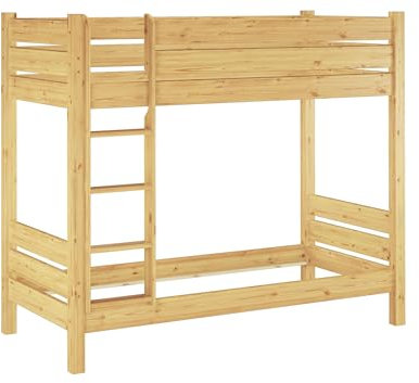 Erst-Holz Etagenbett Kiefer Natur 100x220 Nische 100 Stockbett ohne Rollrost 60.16-10-220oR