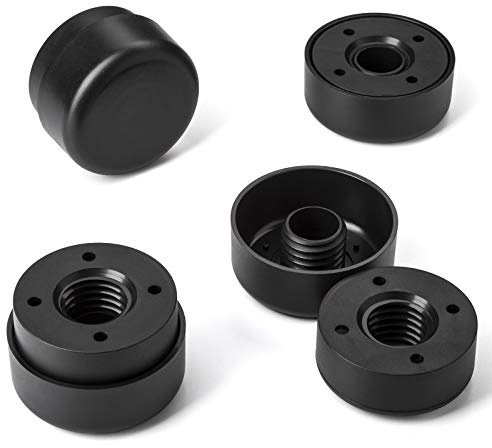 SOTECH 4er Set Möbelfüße Gleitfüße Hotel rund Höhe verstellbar 24-34 mm