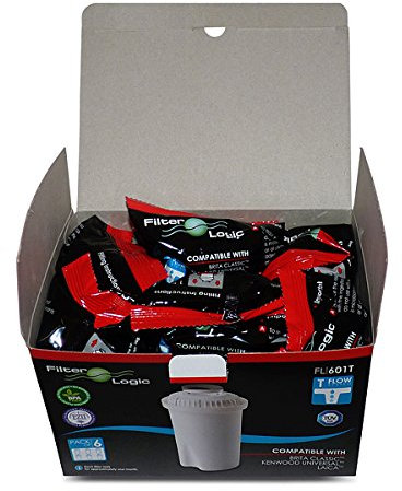 6 x Filterlogic FL601 Universal Water Filter Jug Compatible Cartridges for Brita,Laica Classic,Aqua Optima RUF916,RUF302,Kenwood Hydrology,PearlCo,Dafi Classic,Waymaster Multi-Fit,AquaCrest AQK-06