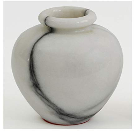 CBAM Vaso Portafiori in Marmo Bianco White Marble Italian Flowers Vase Classic 10cm