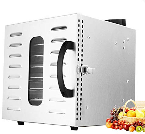 1000W Deshydrateur Alimentaire Inox Déshydrateur Alimentaire 8 Plateaux 24H Desydratateur avec Minuteur Deshydrateur de fruit et legumes Température réglable (30 à 90°C)
