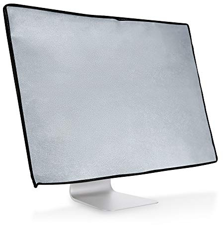 kwmobile Housse écran ordinateur compatible avec 27-28 moniteur - Housse protection d'écran PC - gris clair