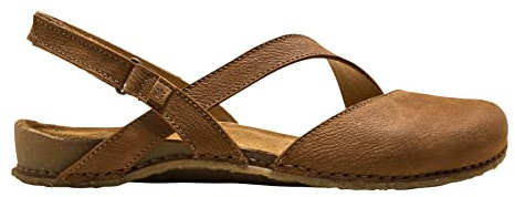 El Naturalista Femme Sandale à lanières PANGLAO, Dame Sandales,Sandale,Chaussure d'été,Sandale d'été,Confortable,Plate,Marron (Wood /),39 EU / 6 UK