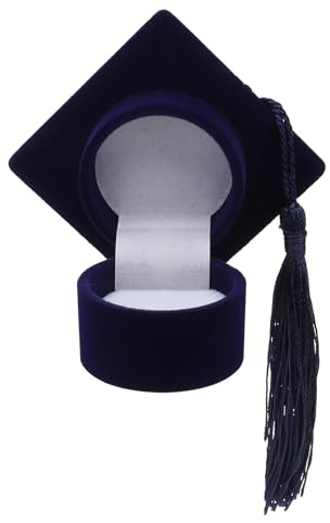 Happyyami Caja De Anillo De Graduación Pequeña Con Flocado Elegante Caja De Regalo Para Propuesta Boda Collar Pulsera Pendientes