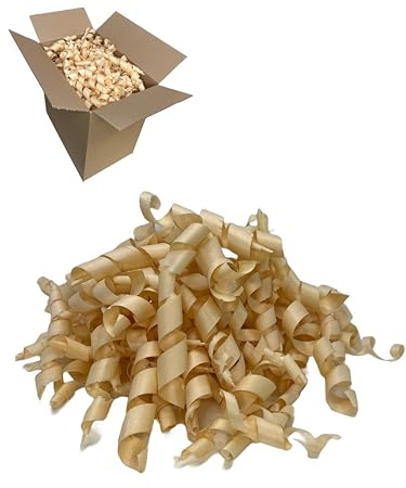 BUNBAN Nadelholz Ganzer Karton Hobelspäne Handmade Natur Verpackung oder Dekoration hauchdünne Holzlocken