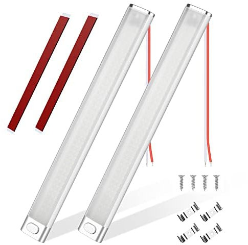 URAQT 120 LED Innenbeluchtung,2 Stück LED Leiste 1600LM 8W 12V Led Lampe Wohnmobil LED Innenlichtleiste KFZ Beleuchtung Leiste mit Schalter für Auto Wohnmobil Van Bus Caravan Boat Küche Bad Bar LKW