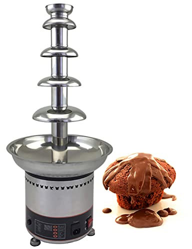 BOBVB Macchina per Fontana di Cioccolato Commerciale Macchina per Cascata di Cioccolato in Acciaio Inossidabile a 5 Livelli, capacità 4 kg 0 ℃ ~ 150 ℃ Macchina per Fusione Riscaldata Formaggio