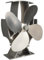 Forest Master - Ventilateur de poêle semi-chauffé SuperFast – Ventilateur de cheminée efficace et alimenté par la chaleur pour poêles à bois et poêles à bûches (acier inoxydable)