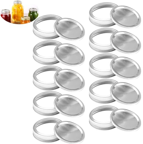 Tapas De Vidrio Plateadas Para Frascos, Tapa De Repuesto Para Tarro De Boca Ancha, Pesas De Vidrio Para Fermentar, Para Botellas Cristal, Botellas Leche, Tarros Mermelada, Latas Café, Etc. (86mm).
