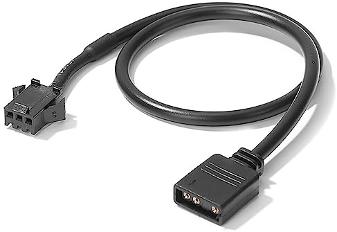 LEEINTO Cable de conversión Adaptador RGB de Placa Base de 30cm, Tira de luz Led RGB de 5V, 3 pines/12V y 4 Pines para PC, Ordenador, línea de Tira de luz LED