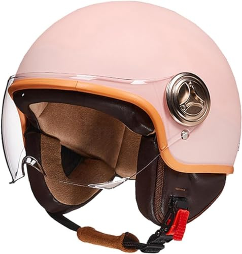 GAORUTO Casquette Jet Casque Dot/ECE pour Moto Cruiser Chopper Scooter Crash Homme Femme D,54~61CM