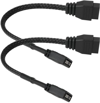 ECSiNG adaptadores ARGB 3 pines a 4 pines, 16,5 cm, compatible con NZXT AER RGB y F120 RGB Core