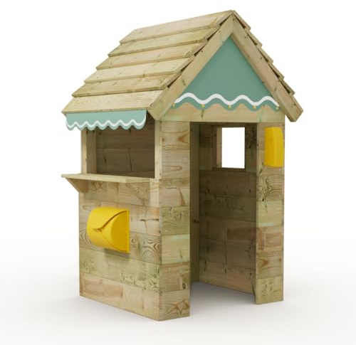 Casetta Wickey Cottage - casetta in legno per bambini, casetta da giardino per bambini, estremamente resistente alle intemperie - in legno massiccio impregnato a pressione - blu pastello