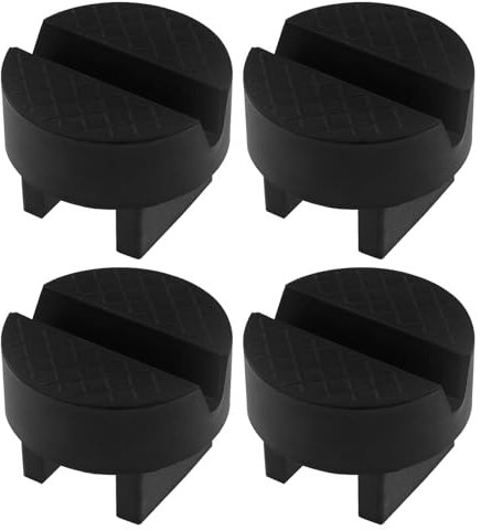 The Lord of the Tools 4PCS Car Jack Rubber Pad Slotted Car Lift Frame Rail Pinch Welds Protector for Untrestle Stand Trolley Jack Lifting Platforms Floor Jack Axle Stands 50x65mm