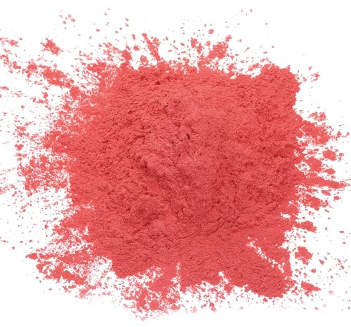 QUARKZMAN Mica Pulver 50g Natürliche Epoxidharz Farbe Pigmentpulver für Seifenfarbe, DIY Nagellack, Gießharz, Autolack, DIY Kunst und Handwerk, Irisierendes Rot