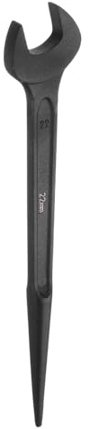 HARFINGTON Single Open End Spanner Wrench 22mm 15 Degree Angle Single Head Metric Construction Spanner Wrenches for Automotive Mechanical Maintenance