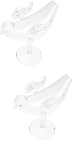 Amosfun 2 Pièces verre à vin oiseau coupe de vin de fête verres à mojito tasse à cocktail en forme d'oiseau verre à cocktail originaux verre originaux verres à whisky gobelet tasse de vin