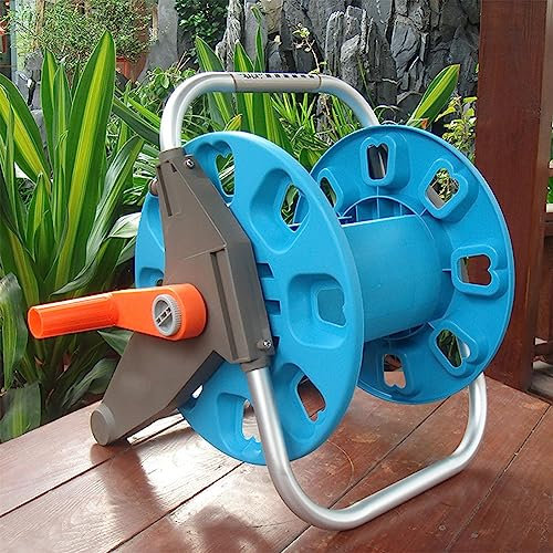 LULUMAIC Portable Hose Reel - Fits 1/2 Inch Freestanding Compact Garden Hose Reel, ABS Water Hose Reel, Mobile Garden Hose, Car Wash Patio Lawn Hose Outdoor Plants