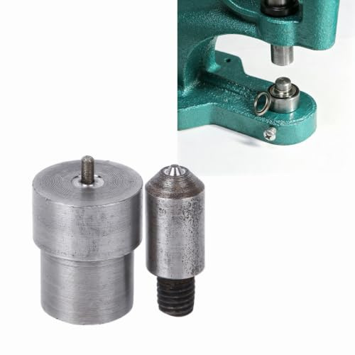 Perforadora de Ojales, Máquina de Prensa Manual, Herramienta de Instalación Manual para Cierre a Presión, Remache con Molde de 2 Ojales Incluido (3mm)