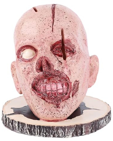 Phefop Porte-couteau Tête de Mort, Tête Robuste, Décoration de Cuisine d'halloween, Organisateur de Fête d'horreur
