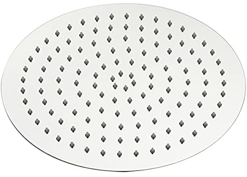 Regnduschhuvud Krom Regnduschhuvud Rund Ultratunn design - Tryckhöjande fast duschhuvud Lätt att rengöra och installera Fantastisk duschupplevelse/8 tum ()