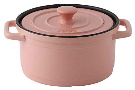 Cacerola de Cerámica con Tapa, Cacerola de barro para cocinar Ollas de barro para cocinar Ollas de barro para cocinar, Cacerola Cacerola de cocina profesional, Cacerola de cerámica, Redonda - 3 litro