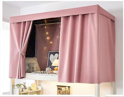 Rideau Occultant de Lit Superposé Baldaquin Ciel de Lit Epais Rideau de Lit Mezzanine Anti-Poussière Anti-Insectes pour Dortoir d'Étudiants Tente de Lit Cabane Surélevé/Mi-hauteur Couvre-lits 1.15*2M