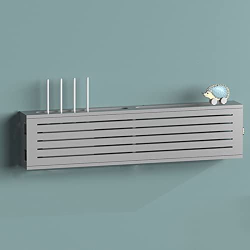 Wooden Router Storage Box Wall Mounted Shelf for Wireless Router and Socket Cover Type E