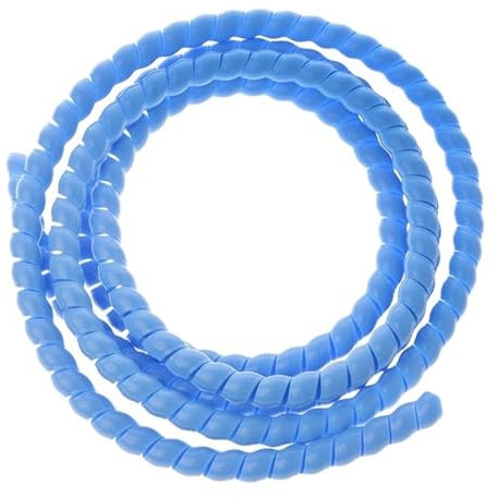 Spiral Protector 2 Meters 8mm 10mm 14mm Sleeving Tube Flame Retardant Cable Protective Sleeve Band Winding Pipe Wire Sleeves(Blue,14mm inside diameter)