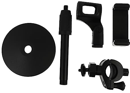 OFFIGAM Soporte De Micrófono De Escritorio Ajustable Para Mesa Con Soporte Para Teléfono Para Estudio y Streaming