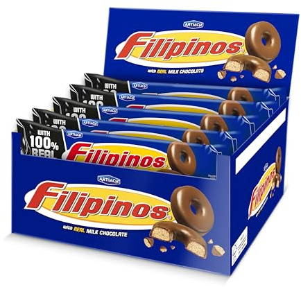 Biscuits Filipinos chocolat au lait (12 x 120g) - Enrobée de véritable chocolat - Artiach