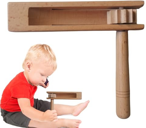 Nevalerra Traditional Matraca Toy, Wooden Noise Maker Ratchet - Ratchet Spinner Rattle Toy | Elegant Musical Instrument Equipment for Sports, Parties and Family Celebrations