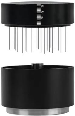 MiOYOOW Espresso Tool, 3 in 1 Coffee Tamper, Distributor & Stirrer with Height-Adjustable Base for Home Cafe 51/53/58mm