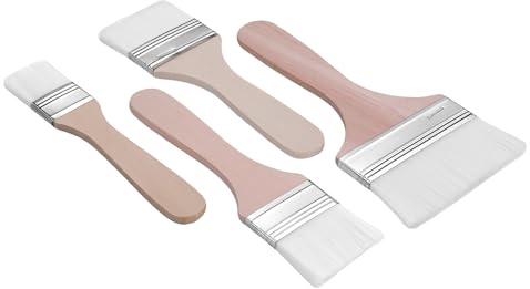 4 Pack Chip Paint Brushes with Synthetic Bristles for Priming Painting,Wood,Varnishing,Walls, Painting,Furniture,Wood Stain Brush Set