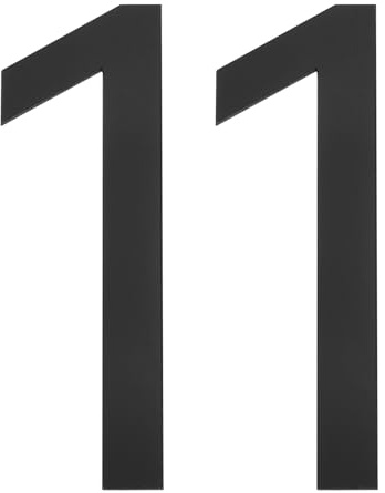 PATIKIL Numeri civici, 2 pezzi, 5 cm, in acrilico, autoadesivi, moderni, per indirizzi esterni, cassette postali, porte, fattoria, casa, ufficio, appartamenti, camere d'albergo, nero (1)