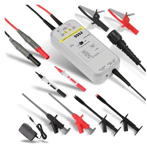 AIRUIXI 25MHz/100MHz differential probe high voltage oscilloscope probe for 1300V/2600V voltage signal(5002 25M 1300V)