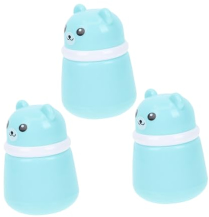 ORFOFE 3 Stück Babypuder Behälter mit Puderquaste Luftdichte Bärenform Kasten Kompakt und Tragbar für Reisen und Zuhause