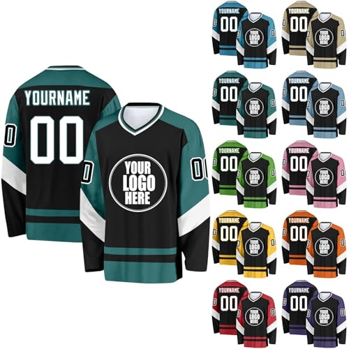 Maillots de Hockey personnalisés, Maillots de Hockey Vierges pouvant être personnalisés avec l'équipe/numéro/nom Personnel, Maillots de Hockey pour Hommes, Femmes, Adolescents et Enfants