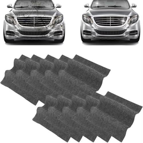 Efface Rayure Profonde Voiture,10x10cm Scratch Remover,Chiffon De Nettoyage De Voiture,Réparatrice Rayures Auto Pour Peinture,Phares Et Vernis,Anti Rayure Voituré Carrosserie (10PC)
