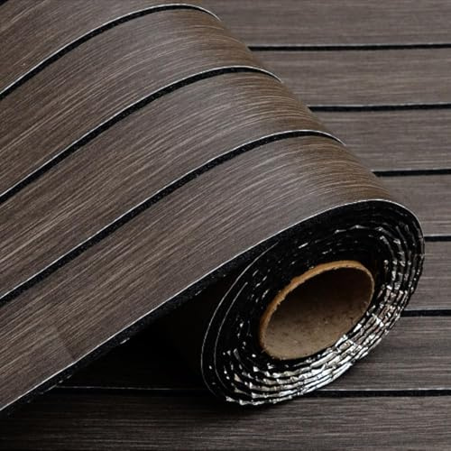ANBILILA 3D Self Adhesive Wood Wall Panels, 40x300CM Peel and Stick Slat Effect Wallpaper, Soundproof Waterproof Vinyl Wall Stickers for Bedroom Living Room Decor