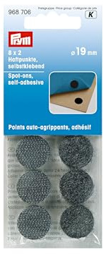 Prym 8-Pair selbstklebend wiedergegeben, schwarz, Ø 19 mm, 8 Paar