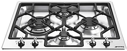 Smeg PGF64-4 Classic Ultra Low Profile 60cm Gas Hob in Stainless Steel