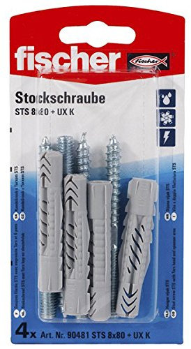 Fischer Stockschraube STS, 8 x 80 und UX K SB-SaMo, 90481