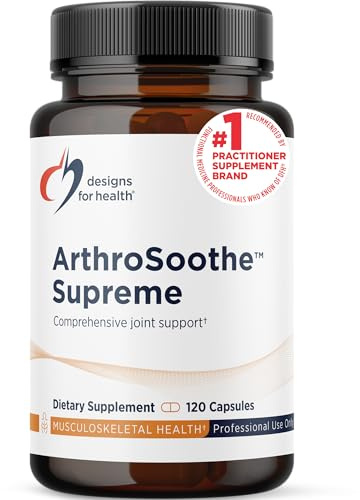 Designs for Health ArthroSoothe Supreme - Joint Support Supplement for Adults with Glucosamine Sulfate, Quercetin, Green Lipped Mussel, MSM, Chinese Skullcap + More - Non-GMO (120 Capsules)