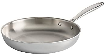 Tramontina Signature Tri-Ply Clad Stainless Steel 10-Inch Frying Pan, Induction-Ready Skillet, Dishwasher-Safe, NSF-Certified, Made in Brazil