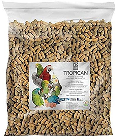 HARI Tropican Bird Food, Hagen Parrot Food with with Peanuts & Sunflower Seeds, Maintenance Sticks, Lifetime Formula, 20 lb Bag