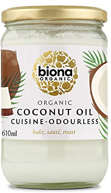 Biona Organic Mild/Odourless Coconut Oil 610 ml (Pack of 6)